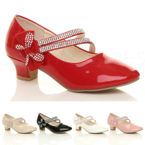 Girls kids childrens - low, heel