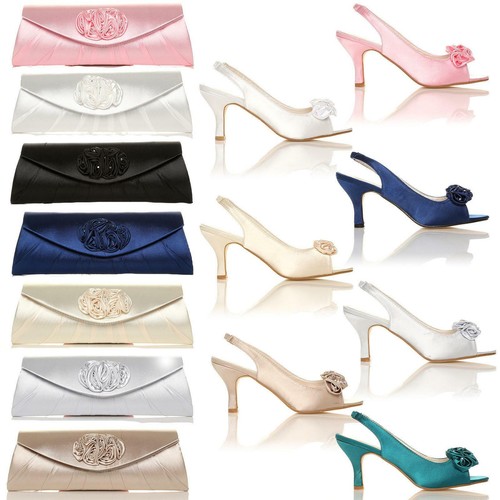 Ladies satin diamante wedding - ladies,
