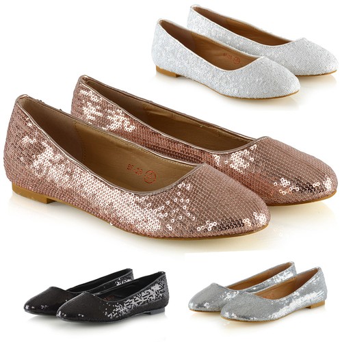 Womens slip shoes sequins - slip,