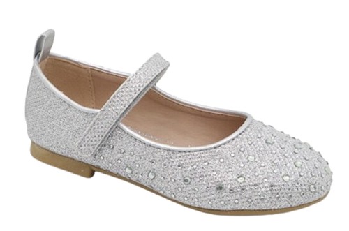 Girls silver glitter - silver,