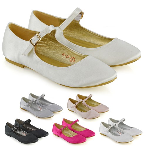 Womens flat wedding pumps - wedding,