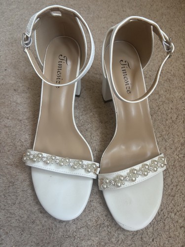 White pearl rhinestone block - pearl,