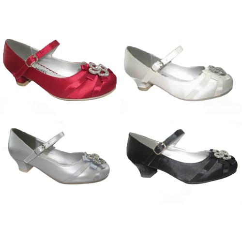 Girls sparkly satin shoes - girls,