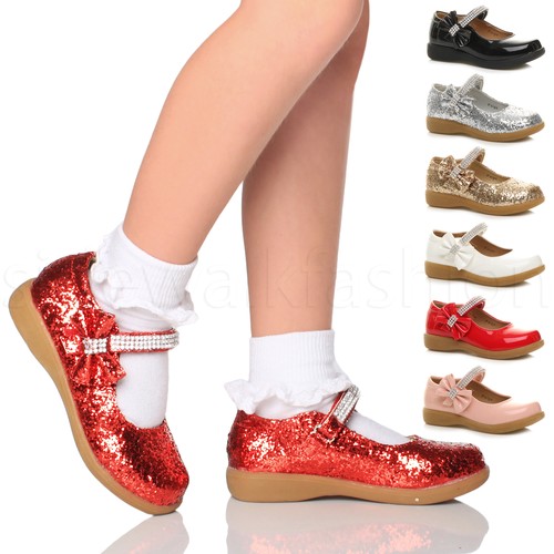 Girls kids childrens low heel